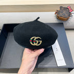 BERET HAT IN BLACK WOOL 406886