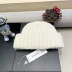 BEANIE HAT IN WHITE WOOL 413328