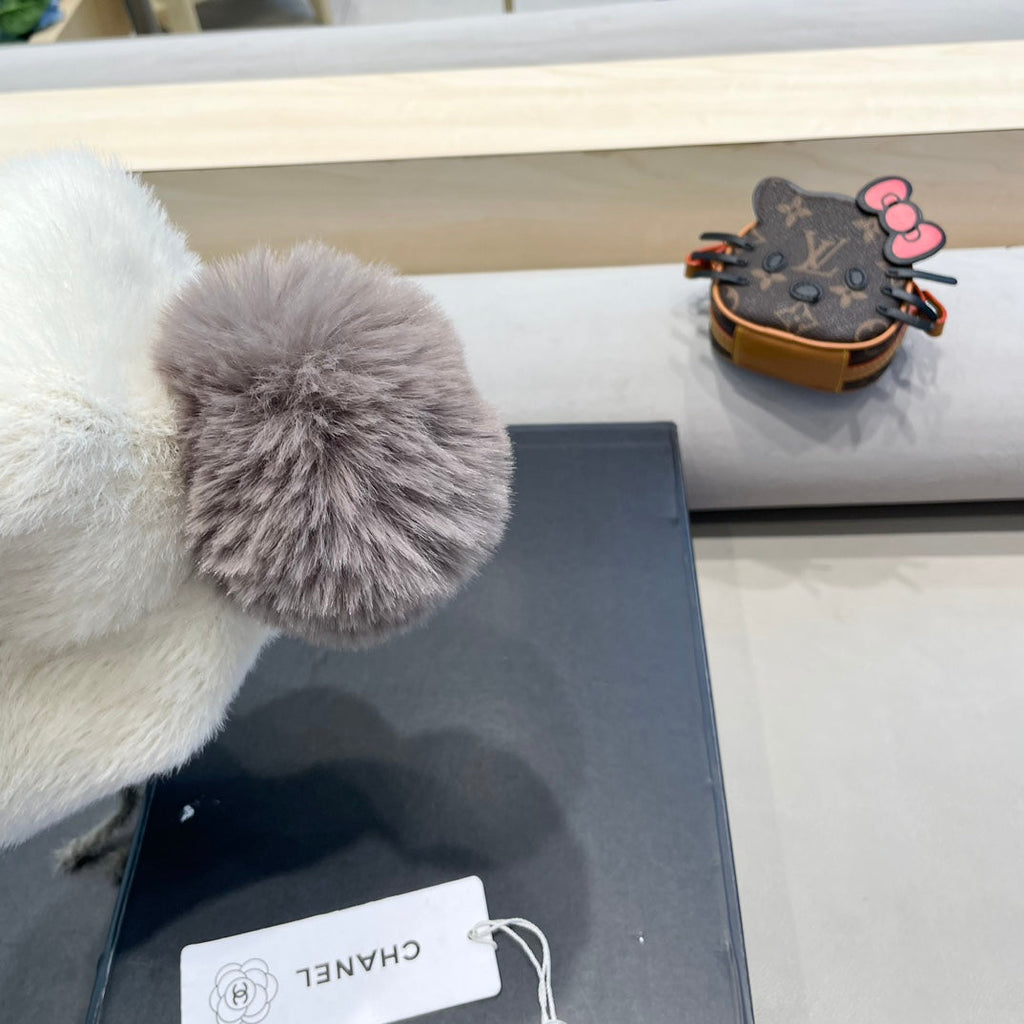 KNIT HAT IN WHITE MIX MO GRAY WOOL 426269