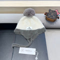 KNIT HAT IN WHITE MIX MO GRAY WOOL 426269