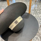 WIDE BRIM STRAW HAT BLACK 672709