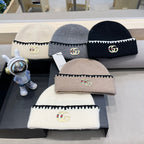BEANIE HAT IN BLACK WOOL 416413