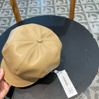BAKER BOY CAP IN TORTILLA BROWN CALFSKIN 419447