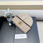 BEANIE HAT IN CAMEL BEIGE WOOL 419781