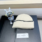 BEANIE HAT IN WHITE WOOL 419782