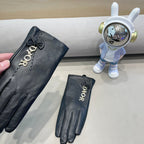 GLOVES WITH BOW IN BLACK LAMBSKIN 423411