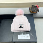 BEANIE HAT IN LIGHT PINK WOOL 426232