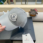 WOOL-TWEED AND LEATHER BASEBALL CAP PALE GRAY 428236