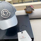 WOOL-TWEED AND LEATHER BASEBALL CAP PALE GRAY 428236