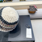 STRIPED KNITTED BUCKET HAT COLORFUL 428101