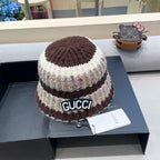 STRIPED KNITTED BUCKET HAT COLORFUL 428102