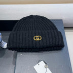 BEANIE HAT IN BLACK WOOL 434959