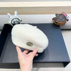 BERET HAT IN WHITE WOOL 430079