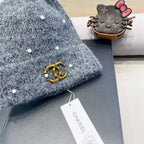 BEANIE HAT IN SHARK GRAY WOOL 430083