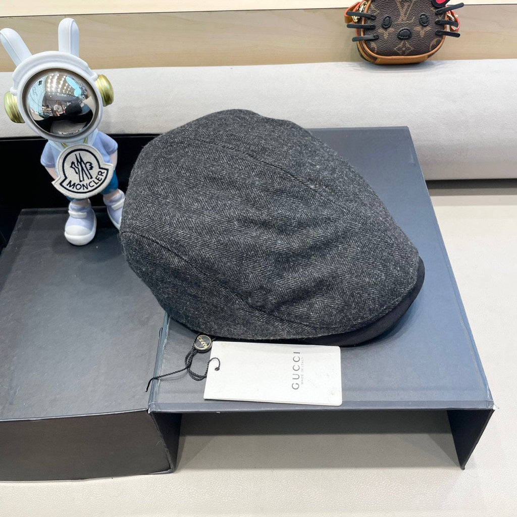 BERET RETRO HAT IN MO GRAY CASHMERE 431370