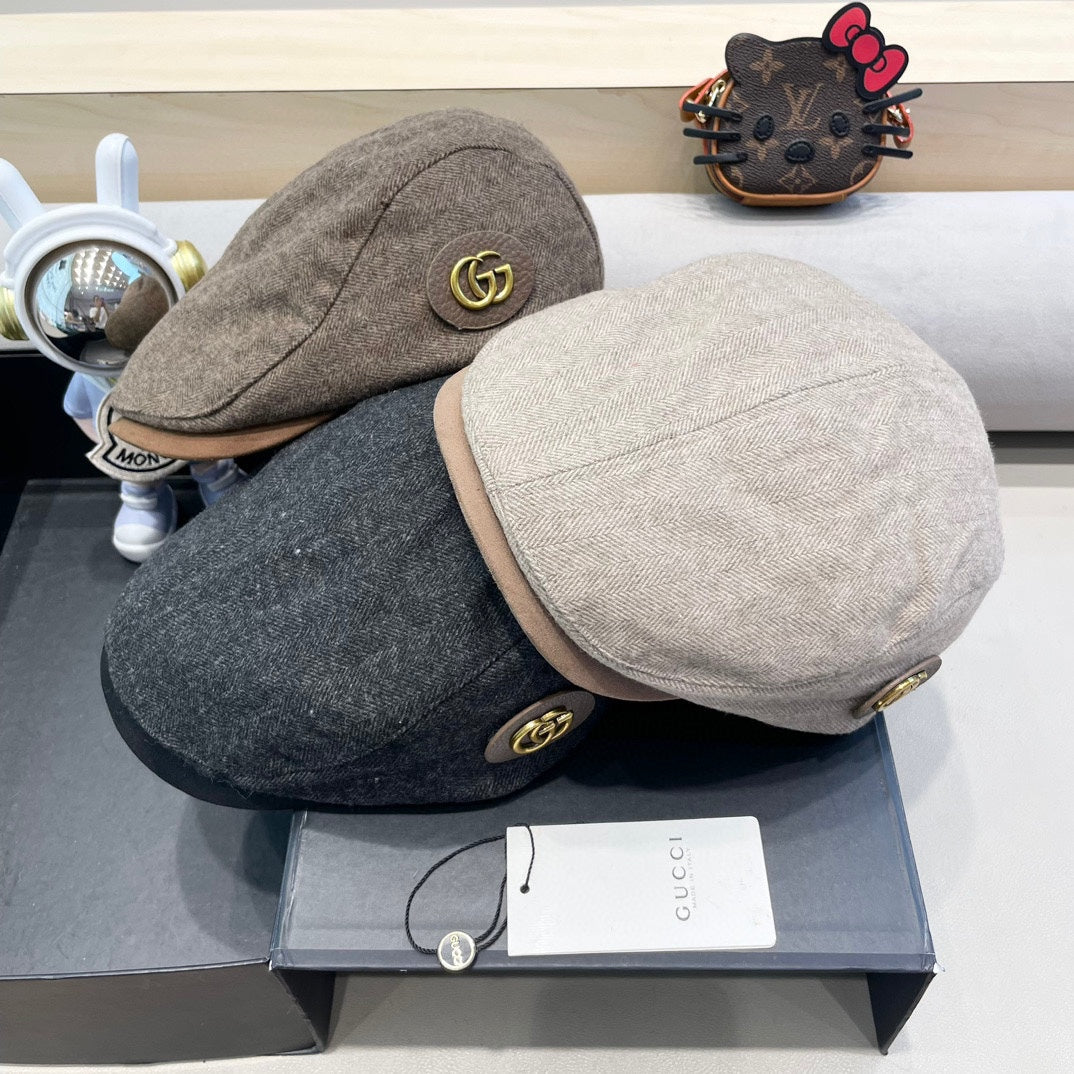 BERET RETRO HAT IN MO GRAY CASHMERE 431370