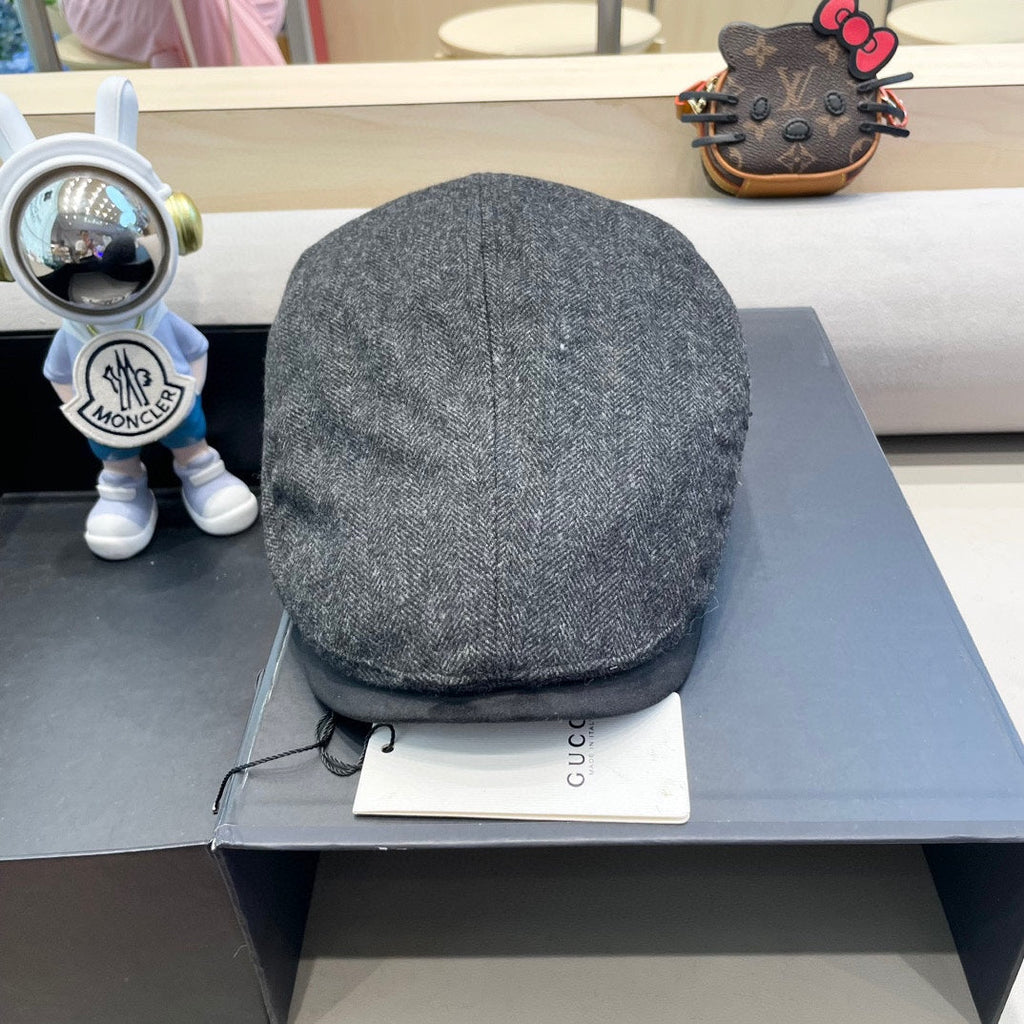 BERET RETRO HAT IN MO GRAY CASHMERE 431370