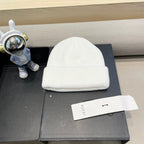 BEANIE HAT IN WHITE WOOL 433459