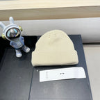 BEANIE HAT IN BISQUE BEIGE WOOL 433461