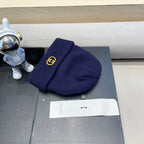 BEANIE HAT IN NAVY BLUE WOOL 433462
