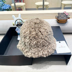 BUCKET HAT IN PEANUT BROWN FLEECE 435042