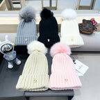 WOOL BEANIE WITH POM POM LIGHT PINK 435047