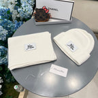 SET CLASSIC SCARF AND HAT IN WHITE RABBIT WOOL 434624