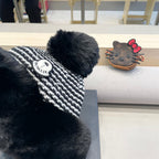BEANIE HAT IN BLACK WOOL AND FLEECE 436748