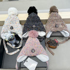 BEANIE HAT IN MEDIUM BROWN WOOL LINED WITH FLEECE 436775