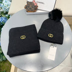SET SCARF AND HAT IN BLACK CASHMERE 436221
