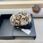 BAKER BOY HAT IN LIGHT BEIGE MINK FUR 438089