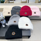 BEANIE HAT IN PASTEL PINK WOOL 438125