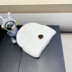 BEANIE HAT IN WHITE WOOL 438126