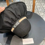 BLACK STRAW BUCKET HAT WITH BOW FABRIC BORDER 439646