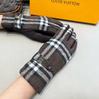 GLOVES IN CHOCOLATE BROWN WOOL 462397