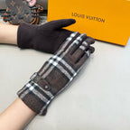 GLOVES IN CHOCOLATE BROWN WOOL 462397