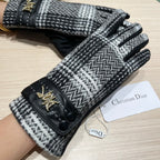 GLOVES IN BLACK MIX WHITE WOOL 463806