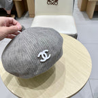 BERET HAT MO GRAY WITH LOGO 672664