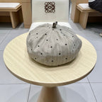 BERET HAT POLKA DOT GREIGE 672670