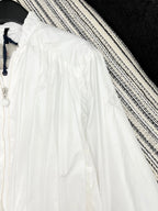 MONCLER ZIP-UP JACKET WITH STAND COLLAR IN WHITE 267977