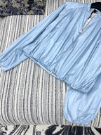 MONCLER ZIP-UP JACKET WITH STAND COLLAR IN SKY BLUE 267975