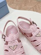 Monolith Crochet Cage Sandals 30 Pink