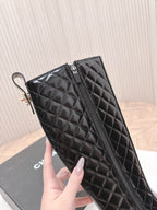 CHANEL KNEE-HIGH BOOTS 25S IN BLACK GLOSSY LAMBSKIN