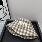 MM BUCKET CHECKED PATTERN WITH LOGO