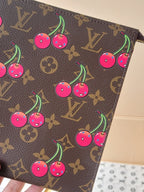 LV x TM M14372 Toiletry Pouch Brown Monogram Canvas With Cherry Motif