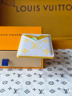 LV M15033 Porte-Cartes Magnet Gray Yellow Monogram Glow Canvas & Cowhide
