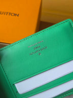 LV M25998 Multiple Wallet Bamboo Green Taurillon Monogram leather