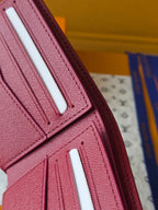 LV M25795 Multiple Wallet Red Black Cowhide