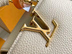 CAPUCINES BB 27 BEIGE TAURILLON GOLD HARDWARE