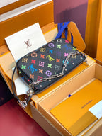 LV x TM Pochette Accessoires 22cm Black Muticolor Monogram Canvas
